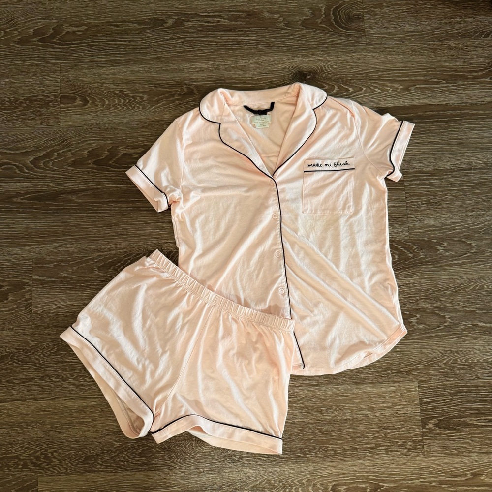 Kate Spade Make Me Blush Short Pajama Set - Light Pink Women's Sleepwear
